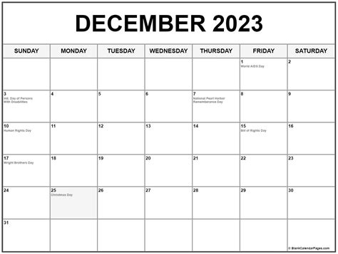 december  calendar printable pics