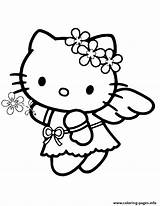 Hello Kitty Angel Coloring Pages Printable sketch template