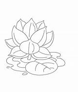 Lotus Coloring Pages Kids Flower Printable sketch template