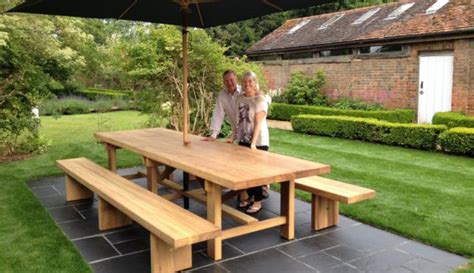 gladiator oak table solid oak hardwood garden furniture