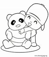 Pocoyo Pandas Oso Kolorowanki Osos Dzieci Bambu Hugging Stampare Dibujosfaciles Desenhos Colorir sketch template