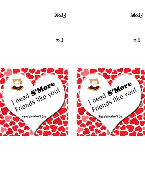 smore friends   template happy valentines day