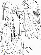 Appears Nativity Archangels Virgen Engel Annunciation Escapes Divyajanani Preschool María Kleurplaten sketch template