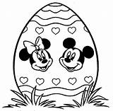 Easter Coloring Egg Pages Minnie Mouse Mickey Printable Drawing Disney Templates Kids Template Valentine Color Basket Eggs Blank Anime Drawings sketch template