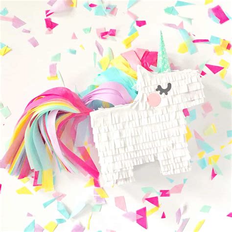 wonderful diy mini unicorn pinata   printable template