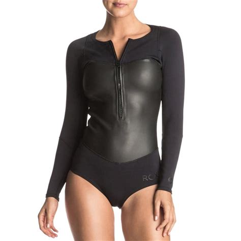 roxy 1mm satin front zip spring wetsuit women s evo