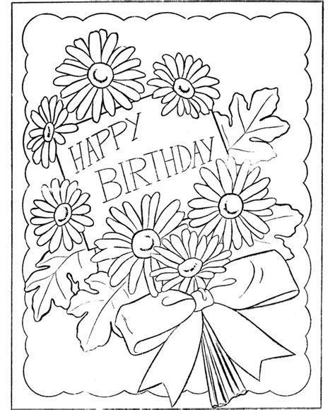 images  happy birthday coloring pages  pinterest