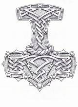 Hammer Thor Tattoo Thors Norse Viking Celtic Tattoos Mythology Mjolnir Drawing Designs Patterns Leather Mjölnir Symbole Rune Nordische Drawings Wikinger sketch template