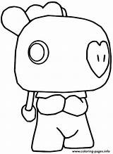 Coloring Bt21 Mang Pop Funko Pages Printable sketch template