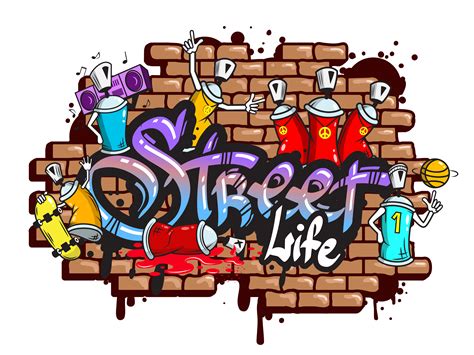Graffiti Word Characters Composition Download Free