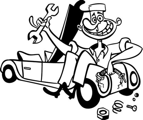 mechanic coloring pages