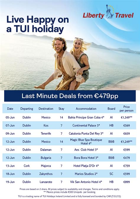 minute deals liberty travel