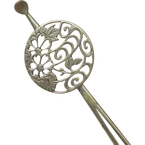 japanese antique woman s kanzashi hair pin of mixed metals sold on