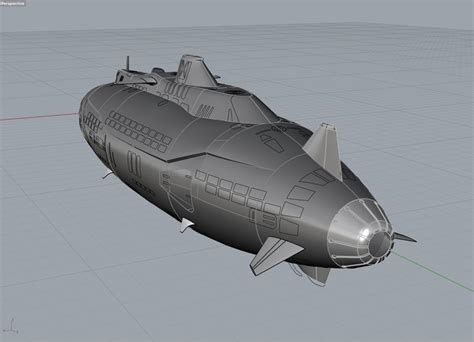 submarine 707 ux 01 usr anime movie version 3d model obj
