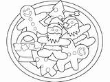 Coloring Pages Christmas Gingerbread Cookie Cookies Printable Color Cakes Print Getcolorings Interesting sketch template