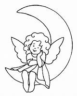 Angel Coloring Pages Cute Little Printable Kids Color Print Baby Sweet Anjos Desenhos Girls sketch template