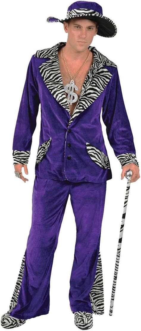 orion costumes men s 70s purple velvet pimp suit and gangster hat fancy