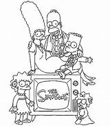 Coloring Simpsons Family Printable Kids Pages Simpson Bart Show Lisa Ecoloringpage Homer Hit Marge Coloriage sketch template