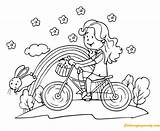 Bike Coloring Girl Riding Pages Spring Cute Color Printable Kids Colouring Seasons Girls Bikes Allkidsnetwork Summer Print Coloringpagesonly sketch template
