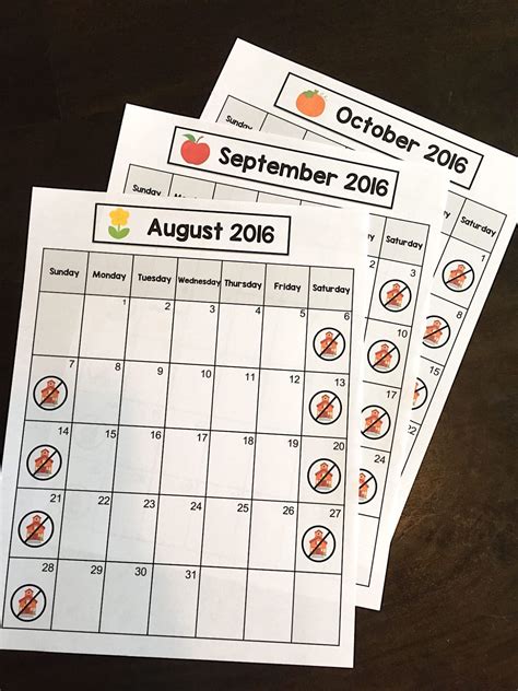 visual monthly calendars the autism helper