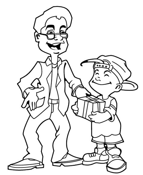 fathers day coloring page  dad