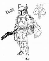 Boba Fett Coloring Wars Star Pages Kids sketch template
