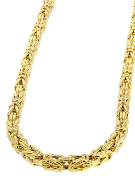 gold chain solid byzantine chain frostnyc