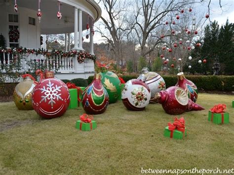 diy outdoor christmas decorations big christmas ornaments decorations