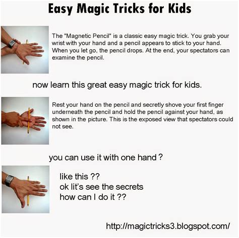 magic tricks easy magic tricks  kids magnetic pencil
