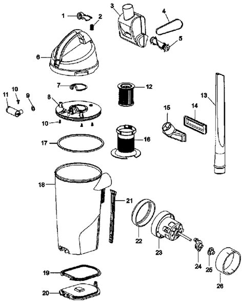 hoover  elite rewind upright vacuum parts list schematic usa vacuum
