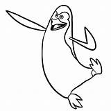 Kowalski Pingwin Madagascar Druku Kolorowanka Penguins Pokoloruj Sketchok Drukowanka sketch template