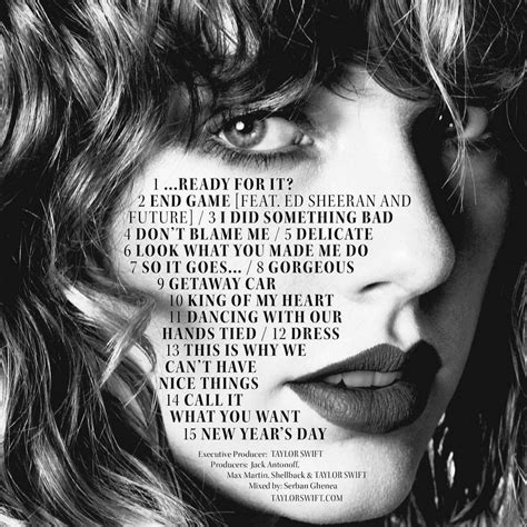 Taylor Swift Releases Reputation Track List After It Leaks