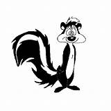 Skunk Mofeta Moufette Coloriages Colorear Skunks Looney Tunes Pew sketch template