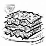 Lasagna Lasagne Sausage sketch template