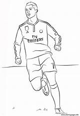 Coloring Soccer Ronaldo Pages Cristiano Printable Color sketch template