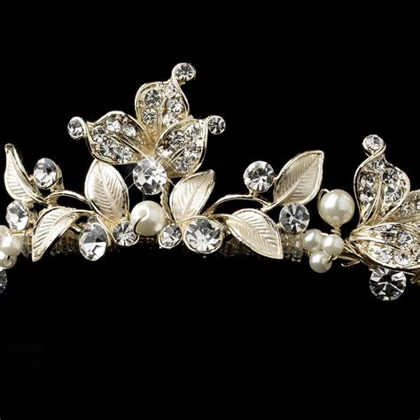 buttercup floral tiara elegant bridal hair accessories