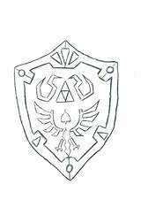 Shield Coloring Outline Medieval Hyrule Drawing Pages Link Cliparts Color Getcolorings Interesting Drawings Deviantart Getdrawings sketch template