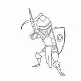 Knight Coloring Pages Shining Armor Knights Kids Articles sketch template