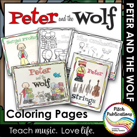 peter   wolf series coloring activities pages
