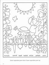 Coloring Garden Pages Gardening Vegetable Kids Preschool Sheets Vegetables Seeds Color Colouring Worksheets Printable Planting Kindergarten Gaden Week Children Print sketch template