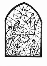 Kirchenfenster Malvorlage Creche Vitrail Nativity Ausmalen Vorlage Nativite Adventsfenster Krippe Nativité Kinderbilder Hugolescargot Azcoloring Geburt Coloringfolder sketch template