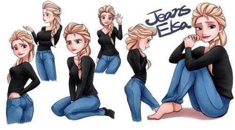 Elsa In Jeans R Frozen