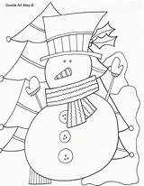 Doodle Alley Christmas Pages Winter Coloring sketch template