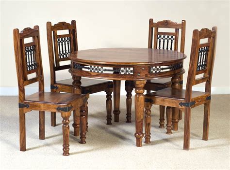 solid sheesham wood  dining table furniture set