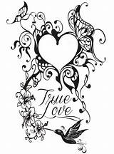 Ausmalen Valentinstag Valentino Valentijnsdag Kleurplaten Tatuaggi Tatuaggio Valentin Rosa Volwassenen Bloemen Fiori sketch template