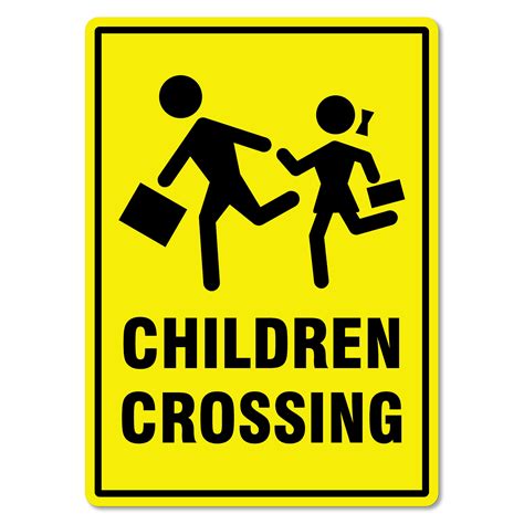 child safety sign children crossing  signmaker