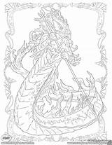 Dragons Dungeons Coloring Monsters Book Heroes Realms Salamander sketch template