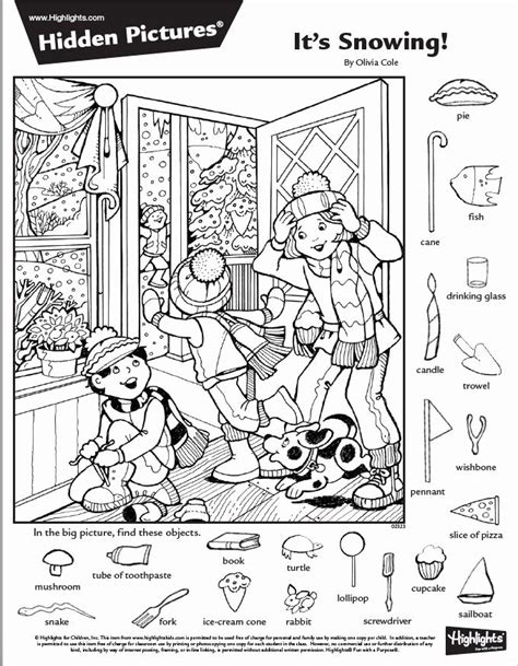 highlights hidden picture printable