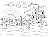 Coloring Summer Fun Pages Printable Sheets Museprintables School Beach Choose Board Dinosaur sketch template