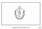 Massachusetts Flag Coloring State Pages Printable Clip Library Popular sketch template